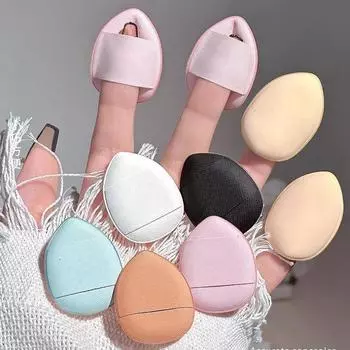 Подушечки для пальцев, набор спонжей для макияжа, для влажного и сухого использования, на воздушной подушке, консилер, хайлайтер, румяна, тональная основа, пудра, косметическая пудра для лица