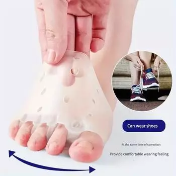 Подушечки для передней части стопы, разделитель пальцев, подушечки, силиконовые обезболивающие стельки для обуви, гелевые подушечки для пальцев, уход за ногами 1 pair белый