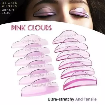 Подушечки для подтяжки ресниц blackwings Силиконовые подушечки для подтяжки ресниц, 6 пар, набор инструментов для подтяжки ресниц, липкий 6pairs розовый