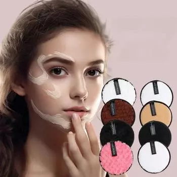 Подушечки для снятия макияжа из микрофибры, 1 шт., многоразовое полотенце для лица, моющиеся ватные диски, салфетки для макияжа, ткань, очищающая подушечка, инструменты для ухода за кожей
