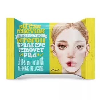 Подушечки для снятия стресса Purefull Lip & Eye Remover Pad 30 шт., 40 г, 1 шт.
