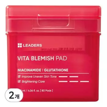 Подушечки для устранения пятен Leaders Blemish Mark Pad 120 мл, 80 шт., 2 шт.