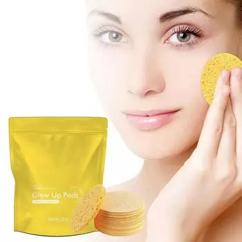 Подушечки Kojic, Glow Up Pads и Kojic Pads, очищающие подушечки от темных пятен и пенящиеся отшелушивающие подушечки с добавлением Kojic One Size жёлтый