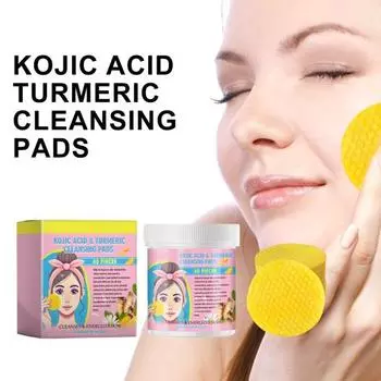 Подушечки с койевой кислотой и куркумой для глубокого очищения и балансировки кожи Отшелушивающие подушечки с кремом из куркумы Подушечки с койевой кислотой и куркумой для всех типов кожи A