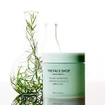 Подушечки с тонером чайного дерева The Face Shop 70 шт. 150 мл