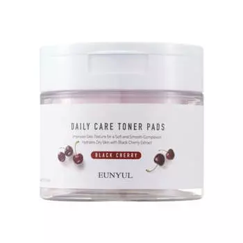 Подушечки с тонером Eunyul Daily Care Черная вишня для сухой кожи 150г 70шт