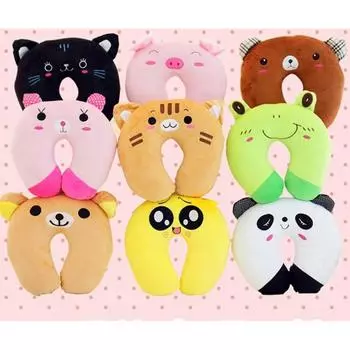 Подушка 10 цветов для защиты шеи у детей, подушки для путешествий, подушка для шеи в полете, U-образная подушка