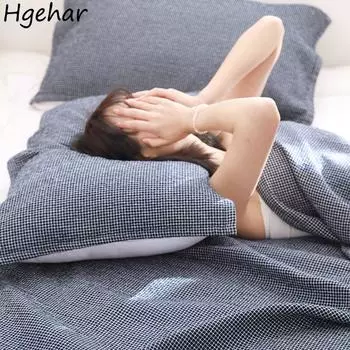 Подушка 52x75 см, дышащая, мягкая, четырехсезонная, простая, однотонная наволочка в японском стиле, приятная для кожи, для дома, наволочка для взрослых 52x75cm-1 pair синий