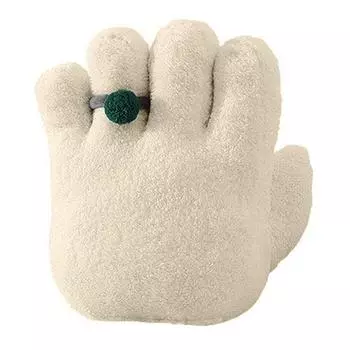 Подушка Alien Palm со съемным зеленым кольцом, забавная мягкая подушка ручной работы со скрытой молнией для креативного украшения дома S бежевый