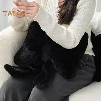 Подушка-бант, мягкая на ощупь, плюшевая, однотонная, в форме банта, для спальни, гостиной, автомобиля, общежития, офиса, декоративная подушка для сна белый