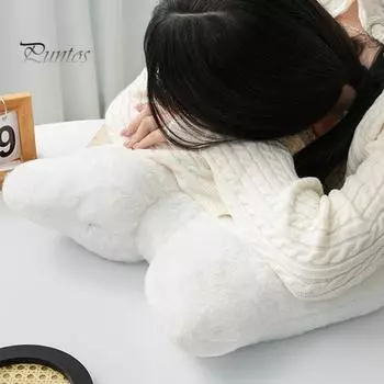 Подушка-бант, мягкая на ощупь, плюшевая, однотонная, в форме банта, для спальни, гостиной, автомобиля, общежития, офиса, декоративная подушка для сна белый