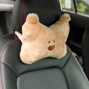 Подушка Bear Back Cushion для автомобиля - удобная подушка для поддержки талии с симпатичным дизайном pig head pillow розовый