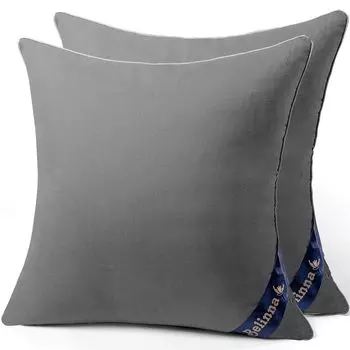 Подушка Belinna Содержимое размеров также Толстая небьющаяся Подушка Набор из 2 Подушек Подушка для спинки дивана Подушка телесного цвета Подушка для стирки 50x50 см*2 (Другой серый