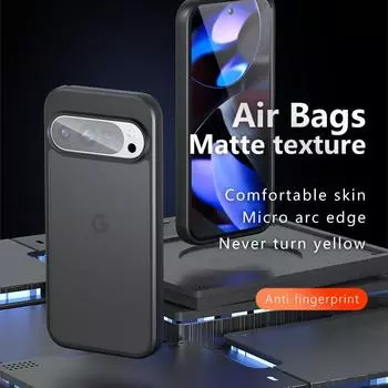 Подушка безопасности суперзащита мягкий TPU+PC прозрачный матовый чехол для задней крышки для Google Pixel 9 Pro XL Pixel9 Pro XL 5G чехол для телефона For Google 9 чистый