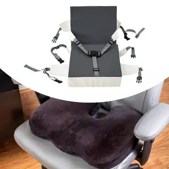 Подушка-бустер для детского сиденья, нескользящая, эргономичная, для столовой на открытом воздухе, дома, серая серый