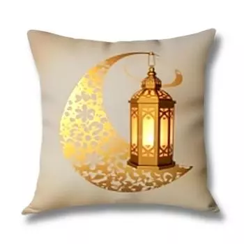 Подушка-чехол Рамадан Мубарак, подушки для дивана с луной, украшения для дома на Рамадан, подарки 17,7x17,7 дюймов, двухсторонние вставки с узором не включены CC2PS454513C4