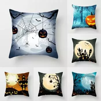 Подушка-чехол с тыквой на Хэллоуин, диван, кресло, кровать, подушка, домашний декор 40x40cm
