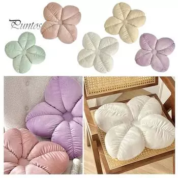 Подушка-цветок, прочная строчка, эластичный полипропиленовый хлопок, наполнитель, поддерживающая многофункциональная декоративная подушка для спальни, гостиной, офиса 40cm светло-зеленый
