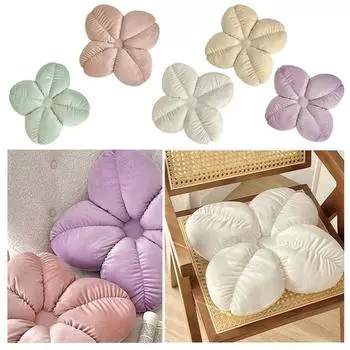 Подушка-цветок, прочная строчка, эластичный полипропиленовый хлопок, наполнитель, поддерживающая многофункциональная декоративная подушка для спальни, гостиной, офиса 40cm светло-зеленый
