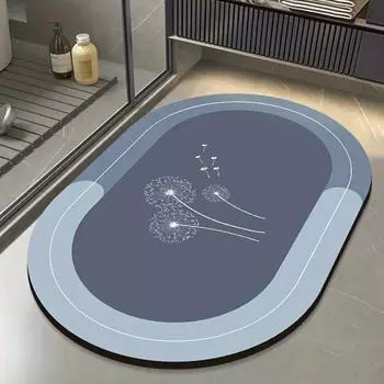 Подушка Diatom Mud, абсорбирующий, быстросохнущий коврик для ванной, дверь в ванную, нескользящий и грязный коврик для ног, напольный коврик 60 * 90cm (crystal velvet)