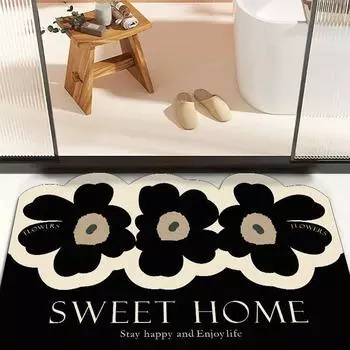 Подушка Diatom Mud, впитывающий коврик для пола, быстросохнущий коврик для ванной комнаты, нескользящий коврик для двери туалета, ковер 40 * 60Cm