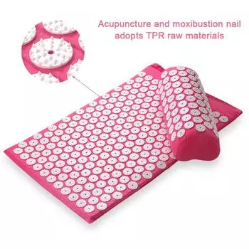 Подушка для акупрессуры с сумкой для хранения для массажа шеи, спины, ног, коврик для акупрессуры, набор подушек, улучшающий циркуляцию крови серый