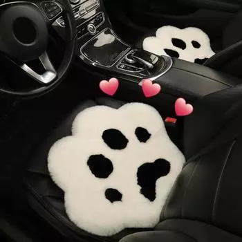 Подушка для автомобильного сиденья, креативная, супермягкая, не выцветающая, устойчивая к износу, ультра-толстая, сохраняет тепло белый/розовый