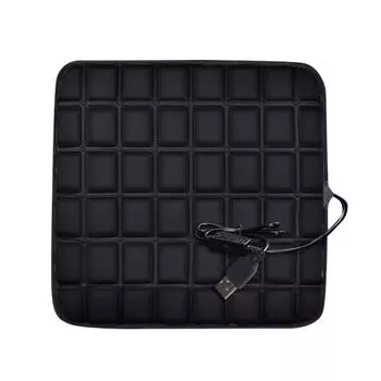 Подушка для автомобильного сиденья с подогревом, быстронагревающаяся электрическая грелка из пеноматериала с эффектом памяти One Size чёрный