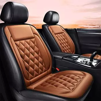 Подушка для автомобильного сиденья с подогревом 12 В, подогреваемая подушка, чехол для горячего сиденья One Size чёрный