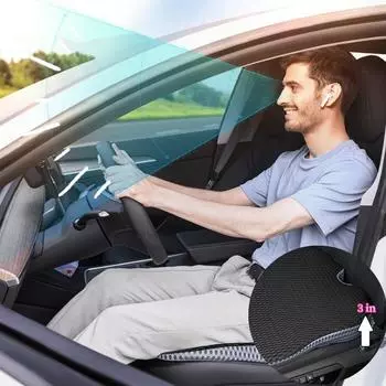 Подушка для автомобильного сиденья с эффектом памяти, пена с эффектом памяти, подушка для автомобильного сиденья, подушка для водительского сиденья, подушка для сиденья автомобиля, грузовика или фургона Polyester&Four Seasons&Basic Function чёрный