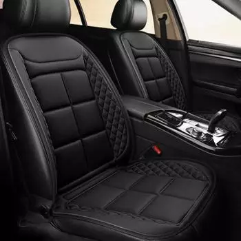 Подушка для автомобильного сиденья Yousheng с подогревом, регулируемая температура, большая зона нагрева, чехол для сиденья с подогревом для спины, поясницы, бедра чёрный