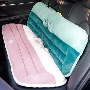 Подушка для автомобиля, зимняя плюшевая подушка для сиденья автомобиля, милый чехол для сиденья автомобиля, мультяшная подушка на талию, чтобы согреться, аксессуары для подушек сиденья