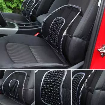 Подушка для автозапчастей для автомобилей? Массаж поясничной спины на заднем сиденье, сетчатая скобка, поддержка стула, офисного автомобиля, дома