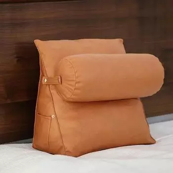 Подушка для чтения, сидя в кровати, поддержка спины, большой клин для спины взрослых, для просмотра телевизора, подушка для кровати, напольная подушка для дивана, подушка для талии 43x45x20cm серый