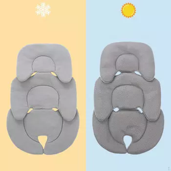 Подушка для детской коляски, подушка для сиденья автомобиля, подушка для поддержки головы и шеи новорожденного, мягкий, удобный коврик серый