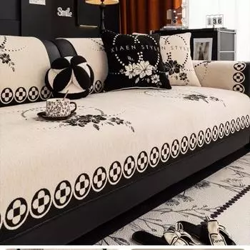 Подушка для дивана 2025 новая универсальная на четыре сезона, чехол для дивана с полным покрытием, ткань, нескользящий, легкая роскошь, высококачественный кожаный чехол для дивана 70*70cm