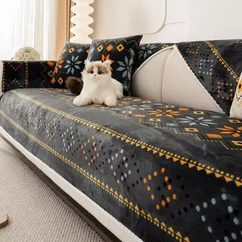 Подушка для дивана Bohemia из шенилла, нескользящая подушка для гостиной, чехол для дивана, полотенце, всесезонный пылезащитный чехол для сиденья дивана, чехол для мебели 70x90