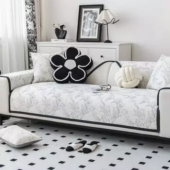 Подушка для дивана Camellia Jacquard Chenille Four Seasons Universal, нескользящий чехол для дивана, для дома, гостиной, ретро-украшения, чехол для дивана 70x70cm 1pcs