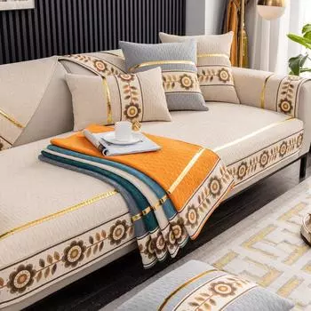 Подушка для дивана, четыре сезона, обычные ткани, кожа, нескользящая, чехол в стиле люкс, полотенце, чехол для подушки «все включено», утолщенная ткань 70*70cm