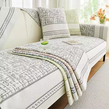 Подушка для дивана Cool Feeling Ice Silk Summer Simple Premium Feeling Universal Cool Seat Cushion Нескользящий чехол для дивана из ротанга 70x70cm 1pcs зелёный