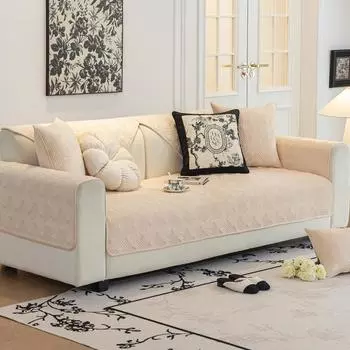 Подушка для дивана Crystal Velvet, осенне-зимняя утолщенная плюшевая нескользящая подушка для сиденья, чехол для дивана, тканевое полотенце, утолщенная зимняя подушка для сиденья 70*70cm