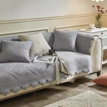 Подушка для дивана для гостиной, хлопковое Нескользящее жаккардовое полотенце для дивана, чехол для дивана, секционный чехол для дивана, защита для дома, проживания в семье 70x70