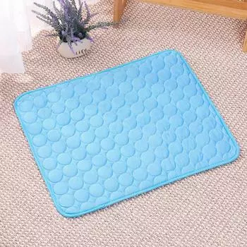 Подушка для дивана для питомцев на лето, напольная подушка для собак, подушка для кошек со льдом, весенне-летняя прохладная подушка для кошек, подушка для сна из ледяного шелка One Size синий