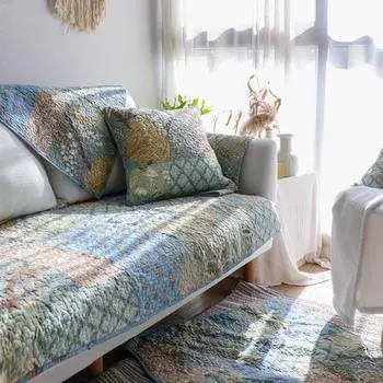 Подушка для дивана Four Seasons, хлопковая современная ткань, противоскользящая комбинированная кожа, чехол для песка, три или четыре 70x70