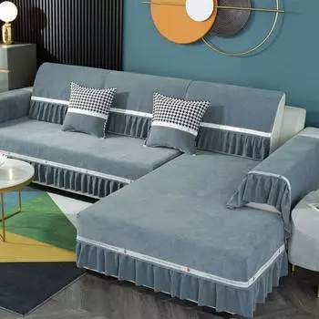 Подушка для дивана Four Seasons из ткани синель, нескользящая простая современная серая подушка для чехла на диван 70*70