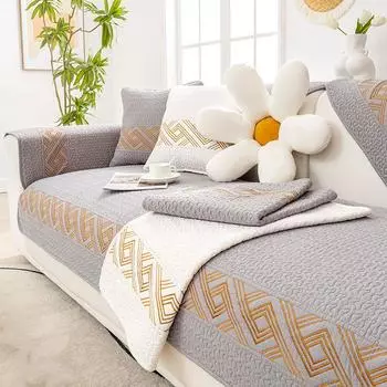 Подушка для дивана Four Seasons Pure Cotton Non-Slip Universal Non-Slip Cotton Simple Modern Подушка из натуральной кожи Чехол для дивана Ткань 70*70cm