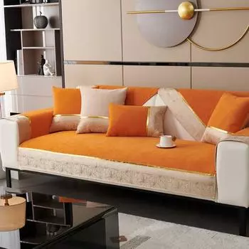 Подушка для дивана Four Seasons Universal Cover Fabric Towel Non-Slip Simple Leather Sofa Cover Light Luxury High-end Sense Cushion 70x70