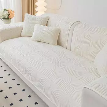 Подушка для дивана Four Seasons Universal Cream Wind Non-Slip Mat Leather Sofa Cover New High-Cap Plush Seat Cover 70*70cm