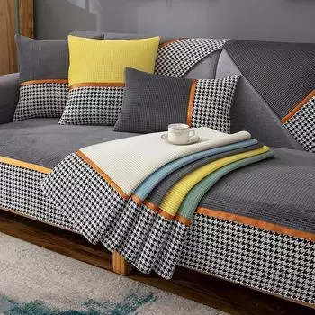 Подушка для дивана Four Seasons Universal Light Luxury High-Corporate Solid Wood Cushion Nordic Simple Modern Non-Slip Leather Sofa Cover Slipcover 70*70cm