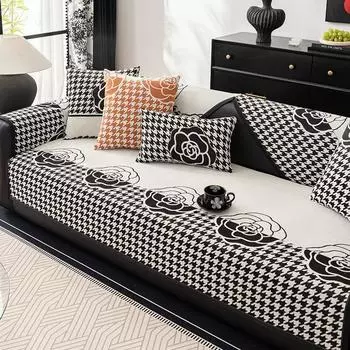 Подушка для дивана Four Seasons Universal Light Luxury High Sense Non-Slip Подушка Чехол для дивана из шенилловой ткани 70-70